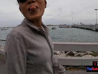 Boat trip with my Asian teen girlfriend became sex in public