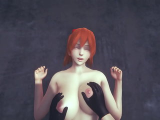 Evangelion Hentai - Asuka Boobjob and penetrated in a Tokyo Street - Japanese Asian Manga Anime Film Game Porn